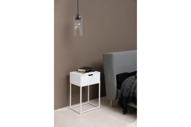 Azelia Sängbord 30 cm - Vit - Möbler - Bord & matgrupper - Avlastningsbord - Sängbord & nattduksbord