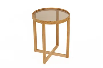 Babilas Satsbord (3 delar) 45x55x45 cm - Transparent ek - Möbler - Bord & matgrupper - Avlastningsbord - Satsbord
