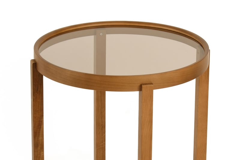 Babilas Satsbord (3 delar) 45x55x45 cm - Transparent valnöt - Möbler - Bord & matgrupper - Avlastningsbord - Satsbord