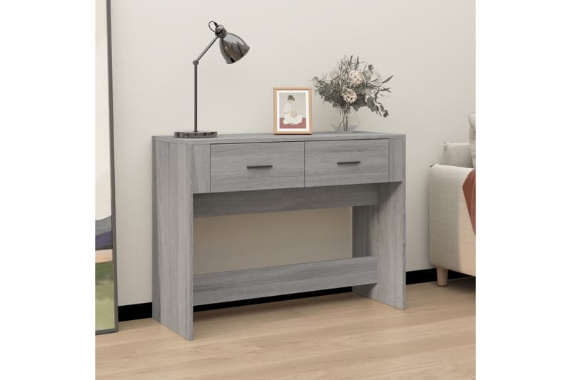 beBasic Avlastningsbord grå sonoma 100x39x75 cm konstruerat trä - Grey - Hallbord - Konsolbord & sidobord