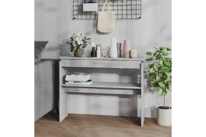 beBasic Avlastningsbord grå sonoma 102x30x80 cm konstruerat trä - Grey - Möbler - Bord & matgrupper - Avlastningsbord - Konsolbord & sidobord