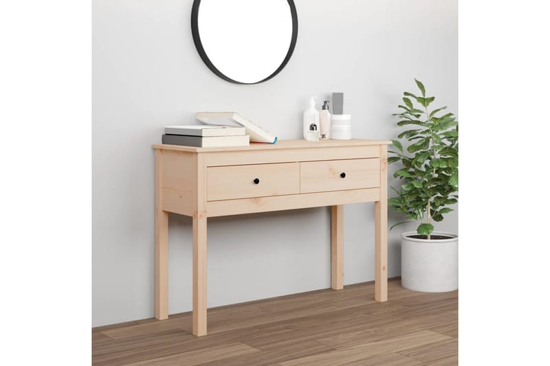 beBasic Konsolbord 100x35x75 cm massiv furu - Brown - Möbler - Bord & matgrupper - Avlastningsbord - Konsolbord & sidobord
