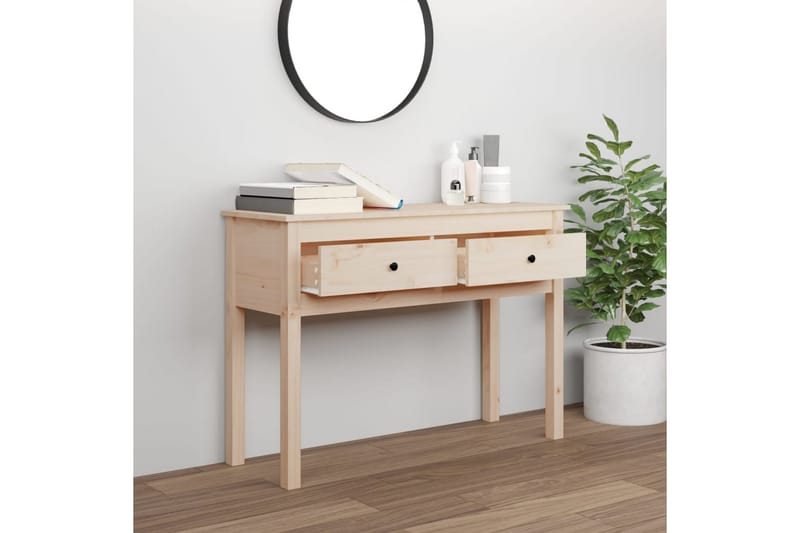 beBasic Konsolbord 100x35x75 cm massiv furu - Brown - Möbler - Bord & matgrupper - Avlastningsbord - Konsolbord & sidobord