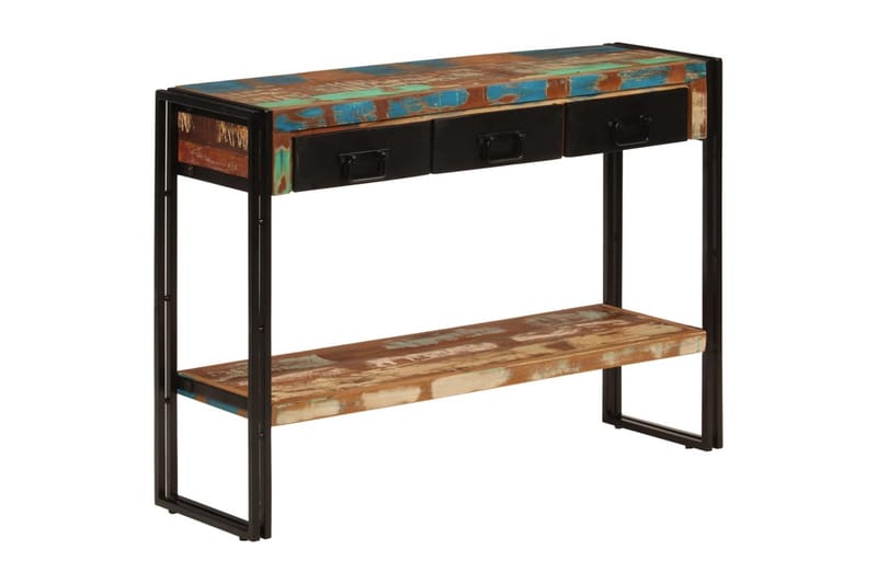 beBasic Konsolbord 110x30x76 cm massivt återvunnet trä - Black - Möbler - Bord & matgrupper - Avlastningsbord - Konsolbord & sidobord