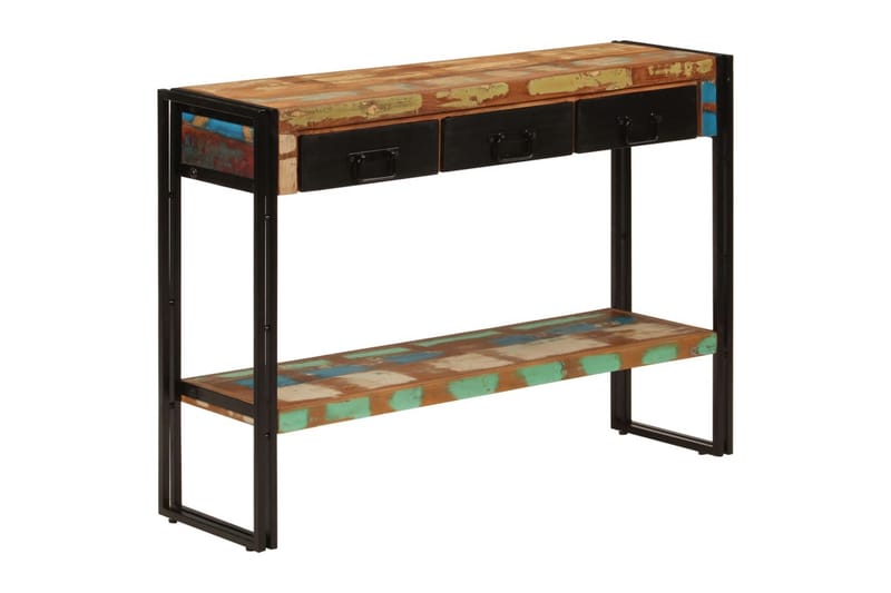 beBasic Konsolbord 110x30x76 cm massivt återvunnet trä - Black - Möbler - Bord & matgrupper - Avlastningsbord - Konsolbord & sidobord