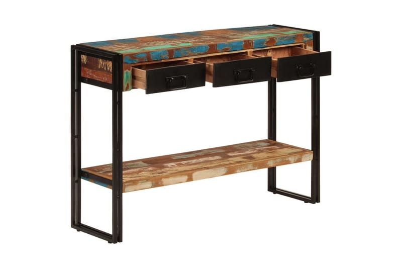 beBasic Konsolbord 110x30x76 cm massivt återvunnet trä - Black - Möbler - Bord & matgrupper - Avlastningsbord - Konsolbord & sidobord
