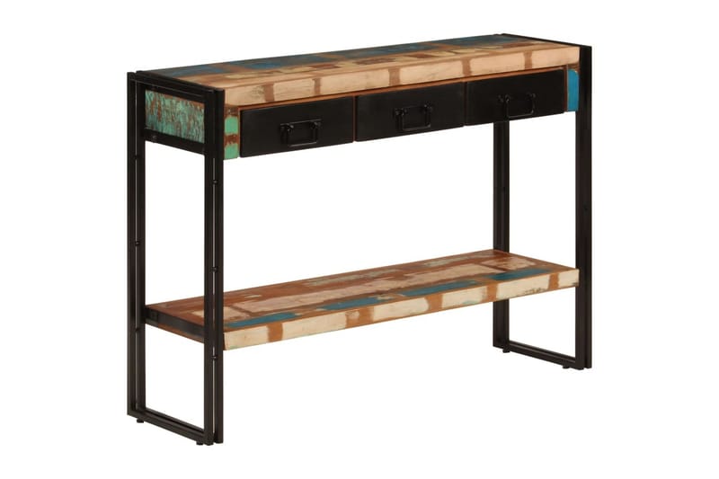 beBasic Konsolbord 110x30x76 cm massivt återvunnet trä - Black - Möbler - Bord & matgrupper - Avlastningsbord - Konsolbord & sidobord