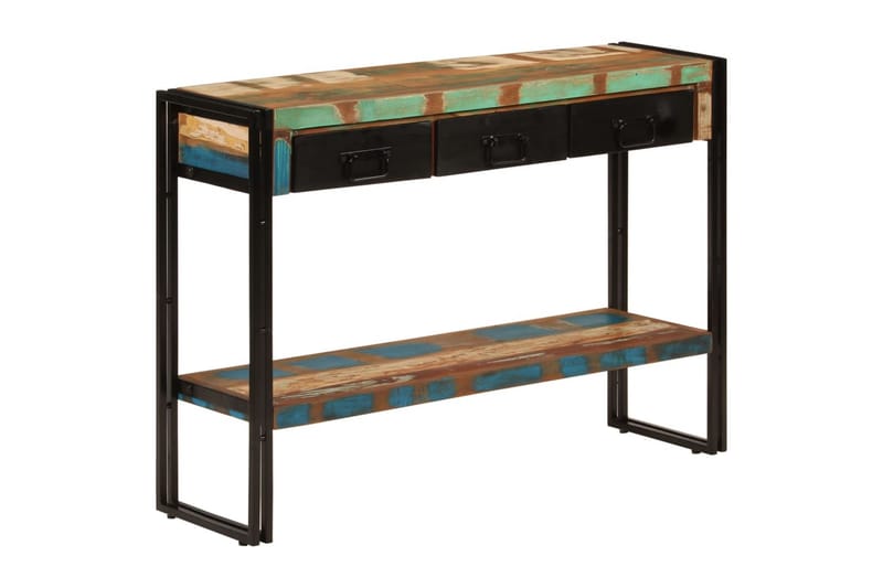 beBasic Konsolbord 110x30x76 cm massivt återvunnet trä - Black - Möbler - Bord & matgrupper - Avlastningsbord - Konsolbord & sidobord