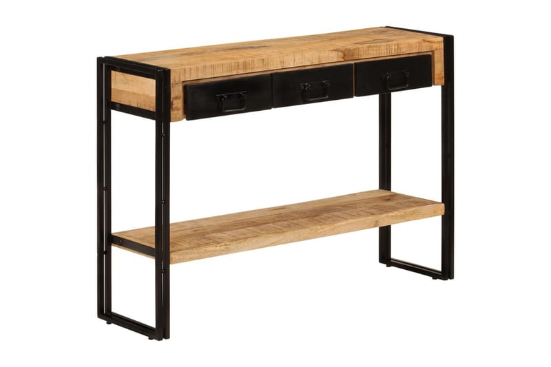 beBasic Konsolbord 110x30x76 cm massivt mangoträ - Black - Möbler - Bord & matgrupper - Avlastningsbord - Hallbord