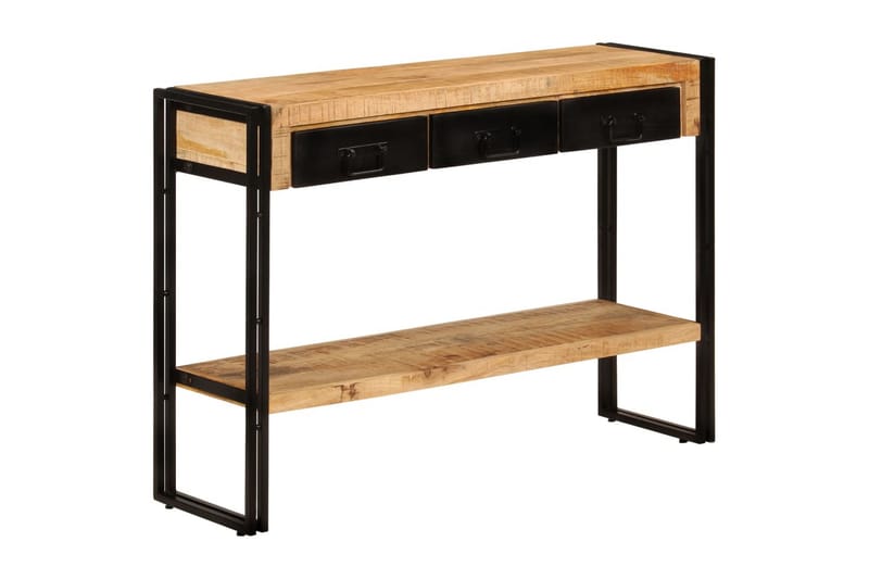 beBasic Konsolbord 110x30x76 cm massivt mangoträ - Black - Möbler - Bord & matgrupper - Avlastningsbord - Hallbord