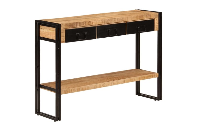 beBasic Konsolbord 110x30x76 cm massivt mangoträ - Black - Möbler - Bord & matgrupper - Avlastningsbord - Hallbord