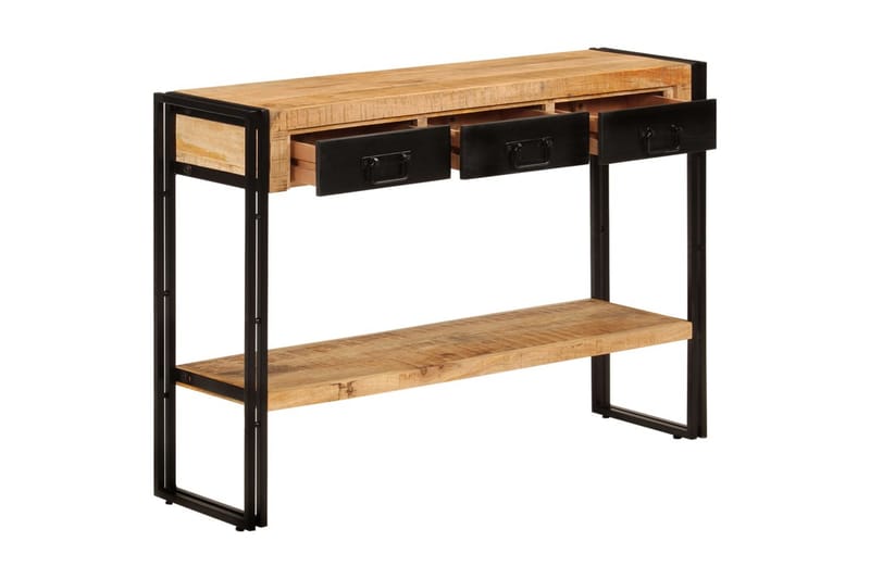 beBasic Konsolbord 110x30x76 cm massivt mangoträ - Black - Möbler - Bord & matgrupper - Avlastningsbord - Hallbord