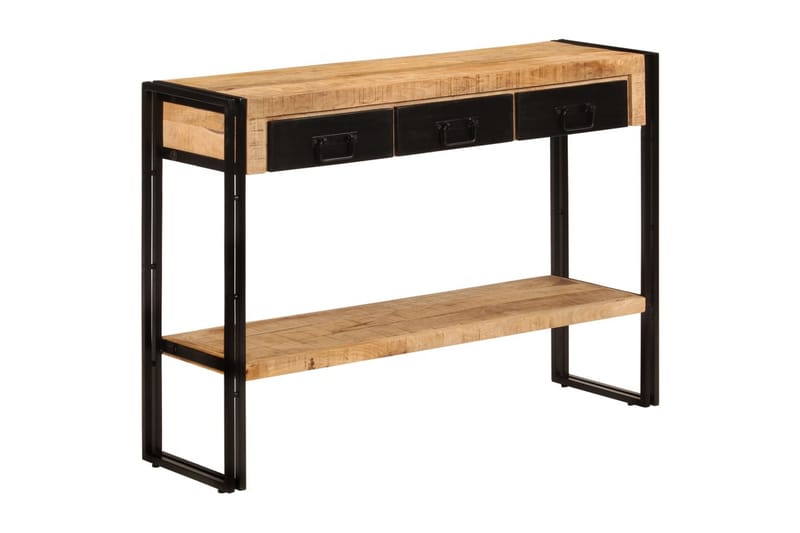 beBasic Konsolbord 110x30x76 cm massivt mangoträ - Black - Möbler - Bord & matgrupper - Avlastningsbord - Hallbord