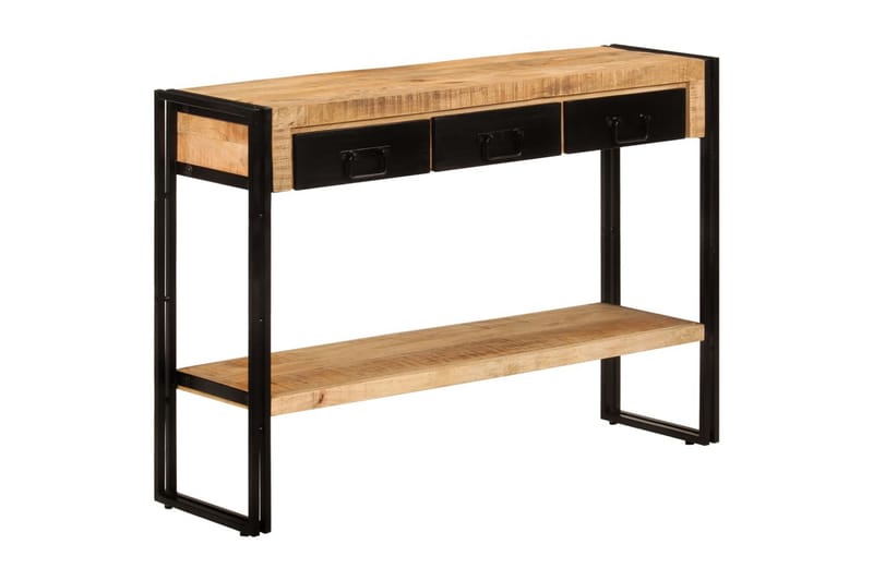 beBasic Konsolbord 110x30x76 cm massivt mangoträ - Black - Möbler - Bord & matgrupper - Avlastningsbord - Hallbord