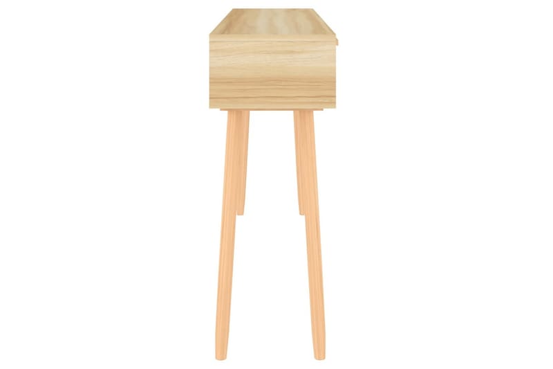 beBasic Konsolbord brun 105x30x75 cm massiv furu och naturlig rotting - Brown - Hallbord - Konsolbord & sidobord