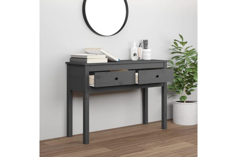 beBasic Konsolbord grå 100x35x75 cm massiv furu - Grey - Hallbord - Konsolbord & sidobord