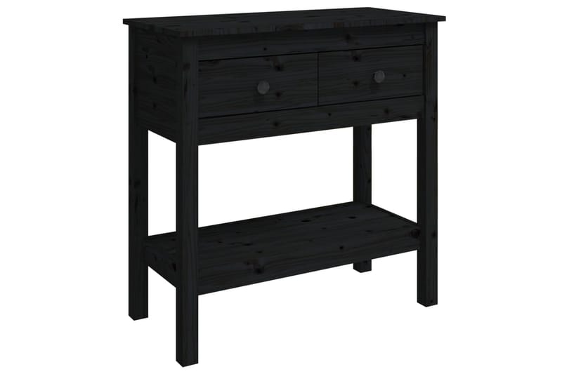 beBasic Konsolbord svart 75x35x75 cm massiv furu - Black - Hallbord - Konsolbord & sidobord