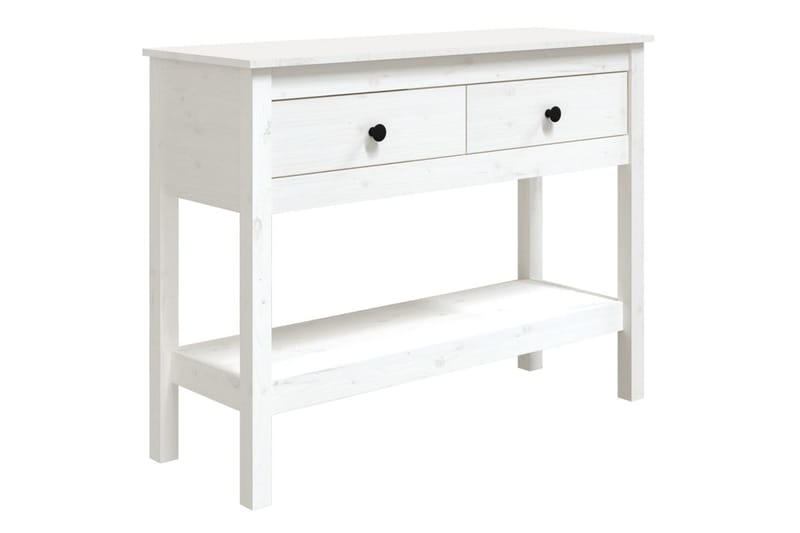 beBasic Konsolbord vit 100x35x75 cm massiv furu - White - Möbler - Bord & matgrupper - Avlastningsbord - Hallbord