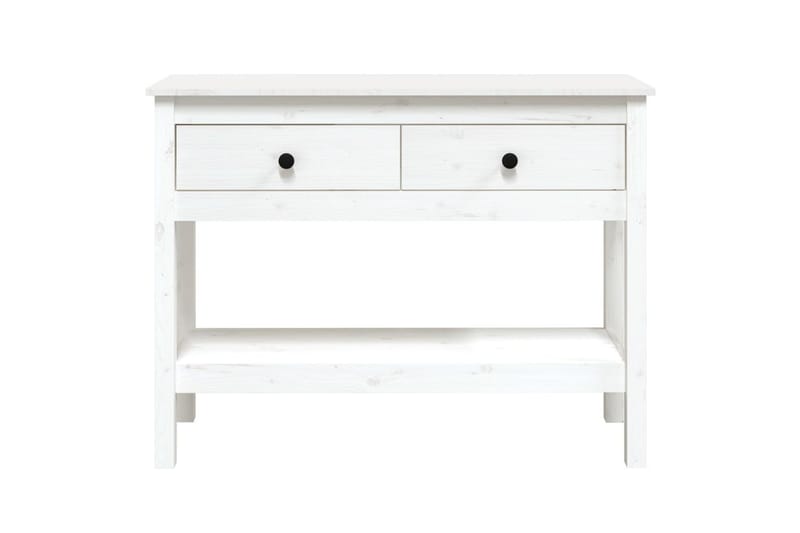 beBasic Konsolbord vit 100x35x75 cm massiv furu - White - Möbler - Bord & matgrupper - Avlastningsbord - Hallbord