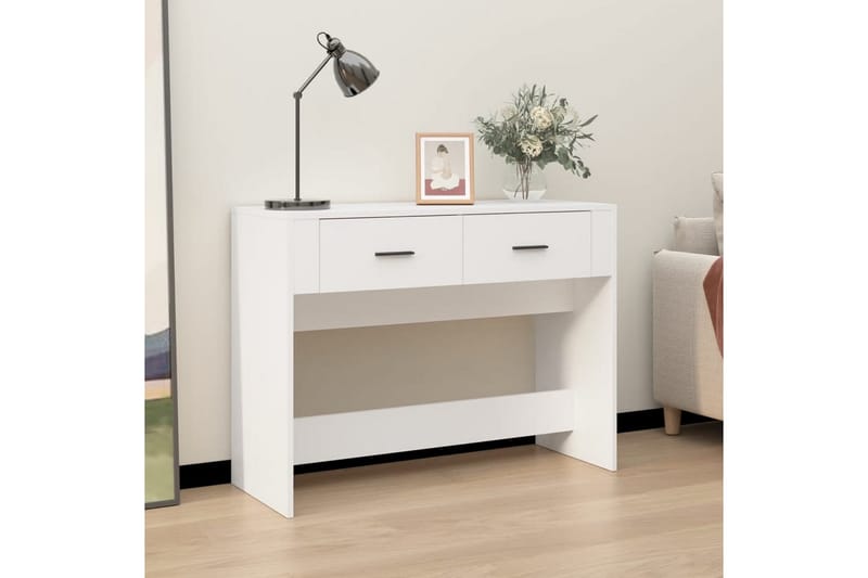 beBasic Konsolbord vit 100x39x75 cm konstruerat trä - White - Möbler - Bord & matgrupper - Avlastningsbord - Konsolbord & sidobord