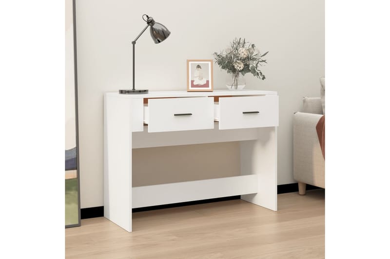 beBasic Konsolbord vit 100x39x75 cm konstruerat trä - White - Möbler - Bord & matgrupper - Avlastningsbord - Konsolbord & sidobord