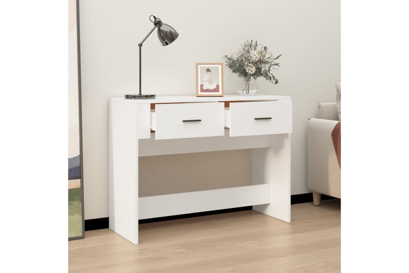 beBasic Konsolbord vit 100x39x75 cm konstruerat trä - White - Hallbord - Konsolbord & sidobord