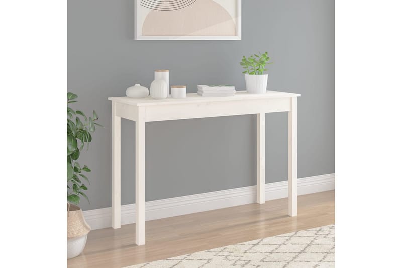 beBasic Konsolbord vit 110x40x75 cm massiv furu - White - Möbler - Bord & matgrupper - Avlastningsbord - Konsolbord & sidobord