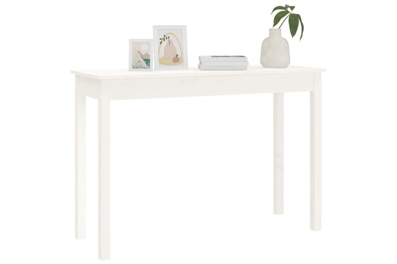 beBasic Konsolbord vit 110x40x75 cm massiv furu - White - Möbler - Bord & matgrupper - Avlastningsbord - Konsolbord & sidobord