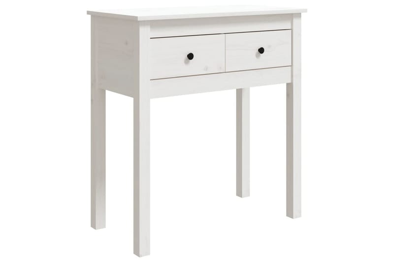 beBasic Konsolbord vit 70x35x75 cm massiv furu - White - Möbler - Bord & matgrupper - Avlastningsbord - Konsolbord & sidobord