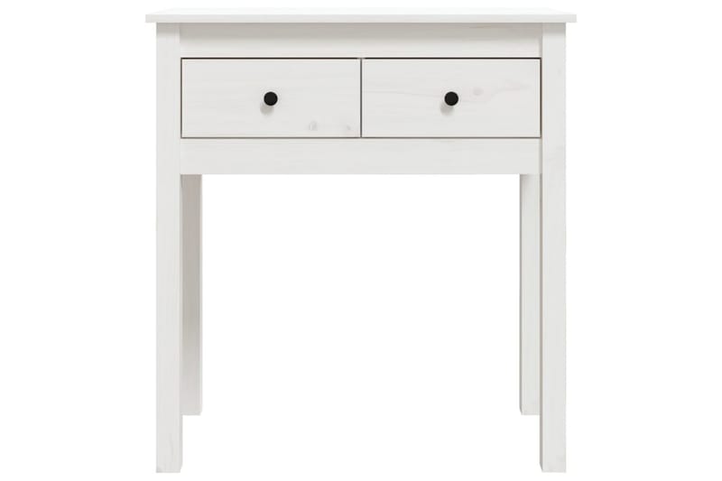 beBasic Konsolbord vit 70x35x75 cm massiv furu - White - Möbler - Bord & matgrupper - Avlastningsbord - Konsolbord & sidobord
