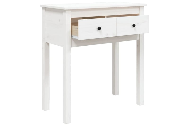 beBasic Konsolbord vit 70x35x75 cm massiv furu - White - Möbler - Bord & matgrupper - Avlastningsbord - Konsolbord & sidobord
