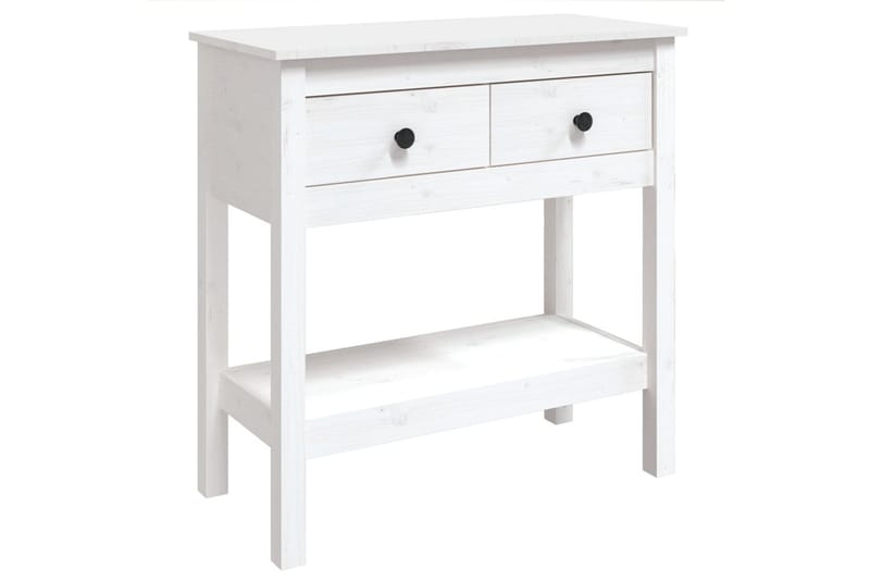 beBasic Konsolbord vit 75x35x75 cm massiv furu - White - Möbler - Bord & matgrupper - Avlastningsbord - Konsolbord & sidobord