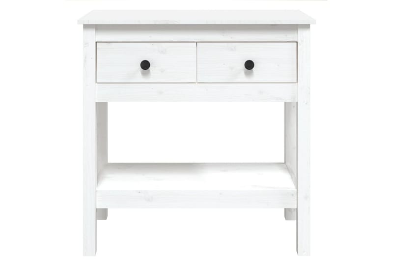 beBasic Konsolbord vit 75x35x75 cm massiv furu - White - Möbler - Bord & matgrupper - Avlastningsbord - Konsolbord & sidobord