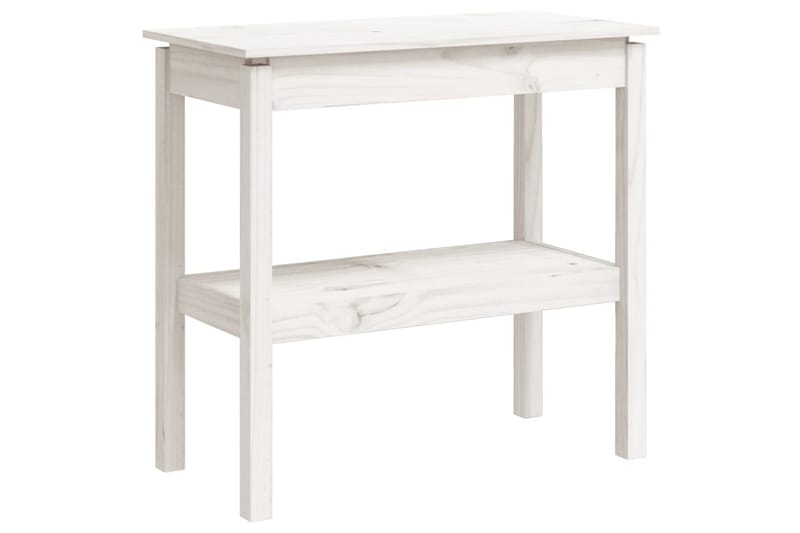 beBasic Konsolbord vit 80x40x75 cm massiv furu - White - Möbler - Bord & matgrupper - Avlastningsbord - Konsolbord & sidobord
