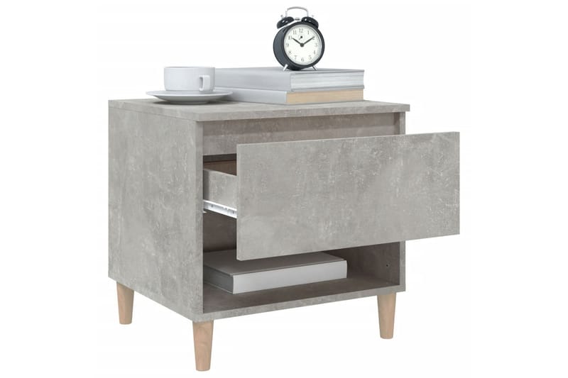 beBasic Nattduksbord 2 st betonggrå 50x46x50 cm konstruerat trä - Grey - Möbler - Bord & matgrupper - Avlastningsbord - Sängbord & nattduksbord