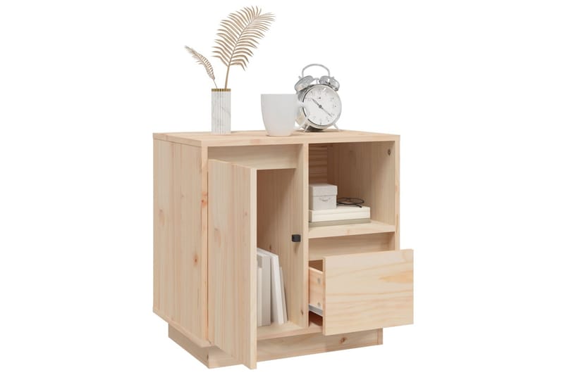 beBasic Sängbord 2 st 50x34x50 cm massivt furuträ - Brown - Möbler - Bord & matgrupper - Avlastningsbord - Sängbord & nattduksbord
