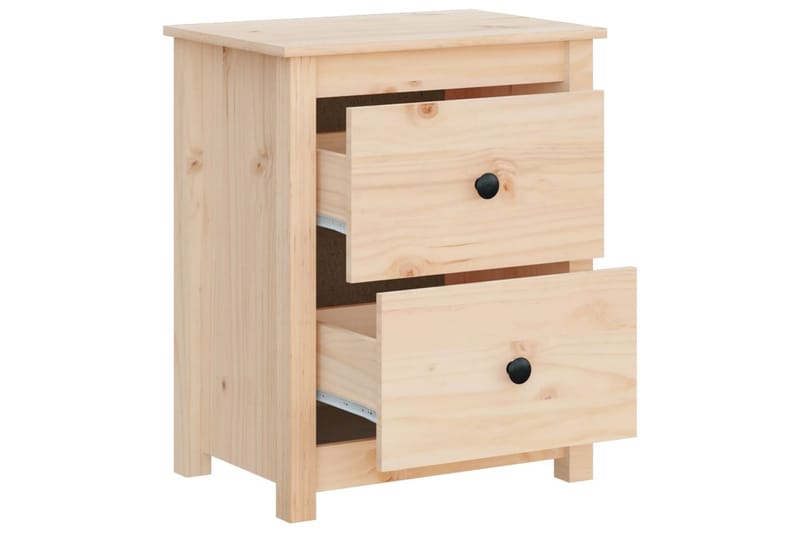 beBasic Sängbord 2 st 50x35x61,5 cm massiv furu - Brown - Möbler - Bord & matgrupper - Avlastningsbord - Sängbord & nattduksbord