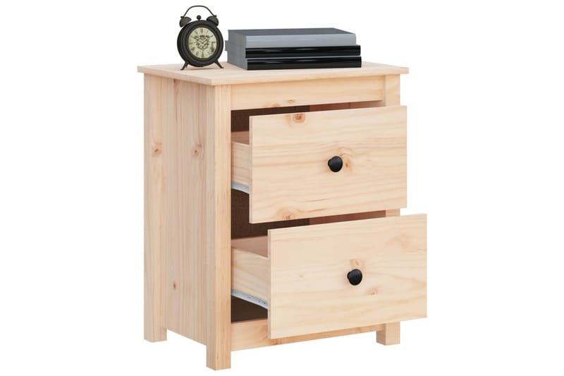 beBasic Sängbord 2 st 50x35x61,5 cm massiv furu - Brown - Möbler - Bord & matgrupper - Avlastningsbord - Sängbord & nattduksbord