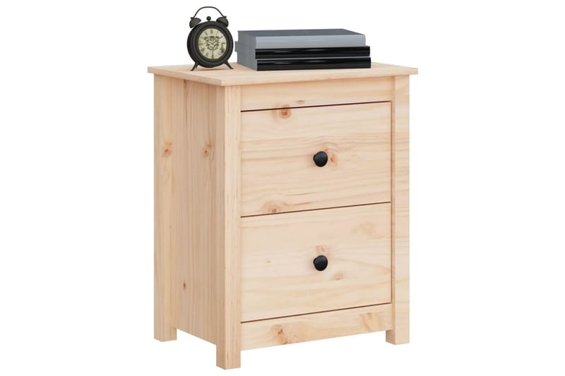 beBasic Sängbord 2 st 50x35x61,5 cm massiv furu - Brown - Möbler - Bord & matgrupper - Avlastningsbord - Sängbord & nattduksbord