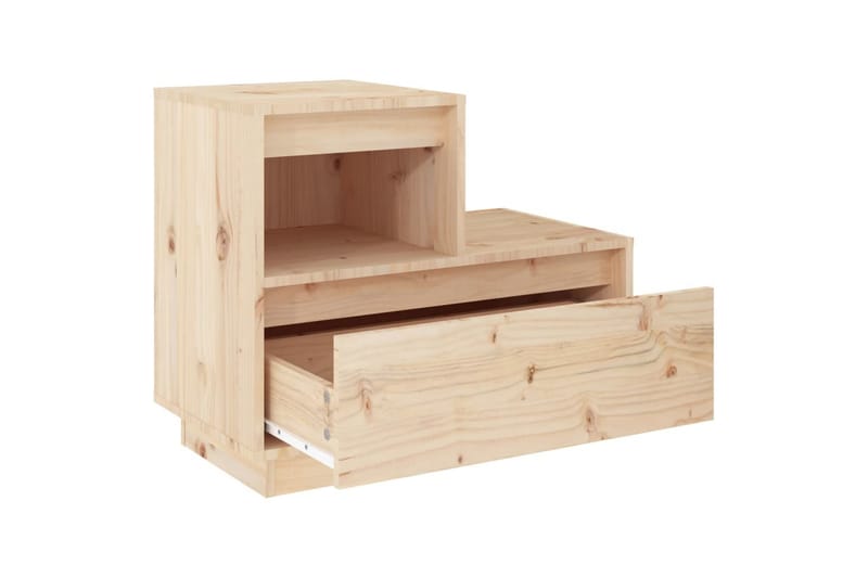 beBasic Sängbord 2 st 60x34x51 cm massiv furu - Brown - Möbler - Bord & matgrupper - Avlastningsbord - Sängbord & nattduksbord