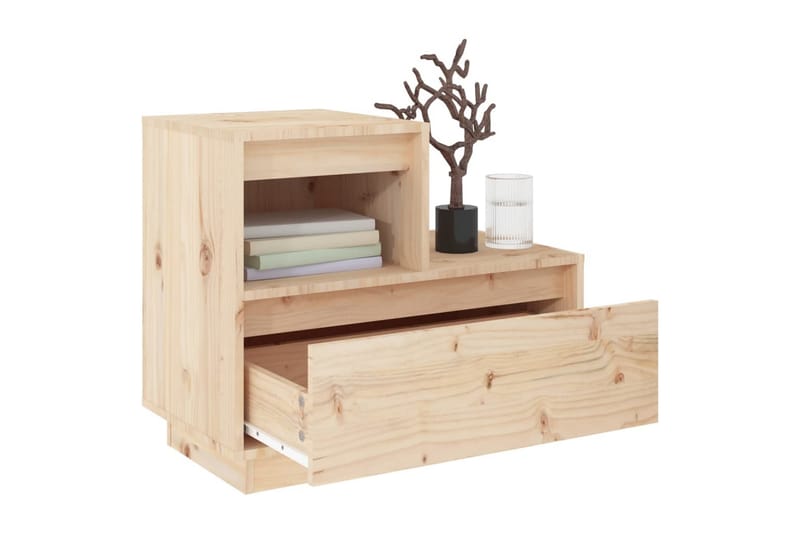 beBasic Sängbord 2 st 60x34x51 cm massiv furu - Brown - Möbler - Bord & matgrupper - Avlastningsbord - Sängbord & nattduksbord