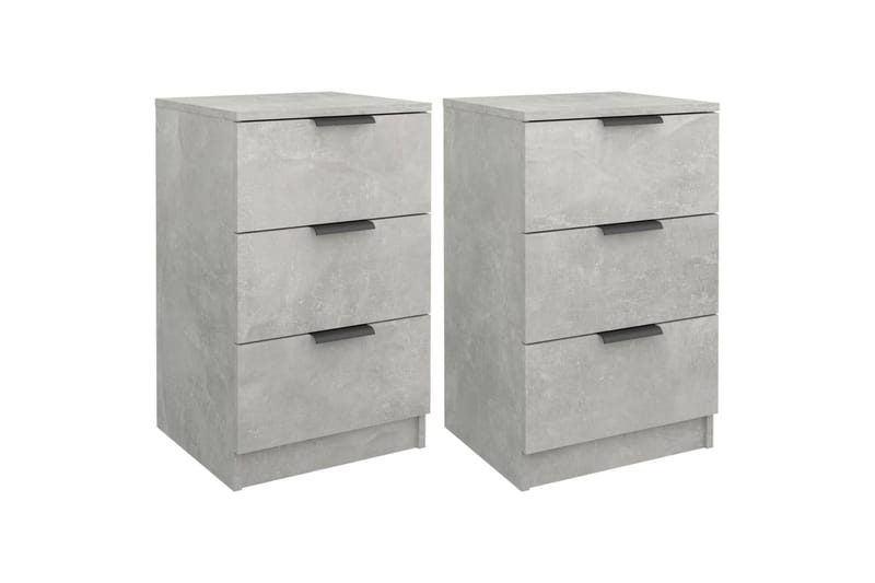 beBasic Sängbord 2 st betonggrå 40x36x65 cm - Grey - Sängbord & nattduksbord