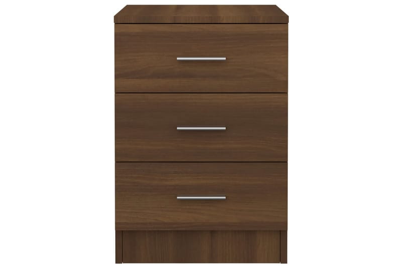 beBasic Sängbord 2 st brun ek 38x35x56 cm konstruerat trä - Brown - Möbler - Bord & matgrupper - Avlastningsbord - Sängbord & nattduksbord