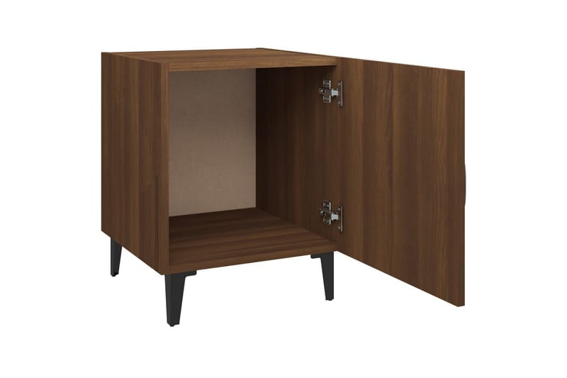 beBasic Sängbord 2 st brun ek konstruerat trä - Brown - Sängbord & nattduksbord