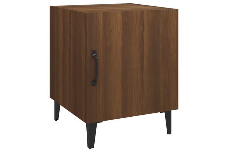 beBasic Sängbord 2 st brun ek konstruerat trä - Brown - Sängbord & nattduksbord