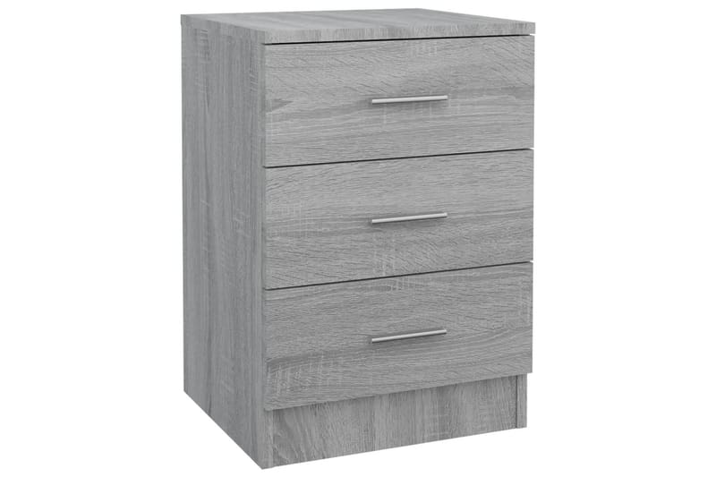 beBasic Sängbord 2 st grå sonoma 38x35x56 cm konstruerat trä - Grey - Möbler - Bord & matgrupper - Avlastningsbord - Sängbord & nattduksbord