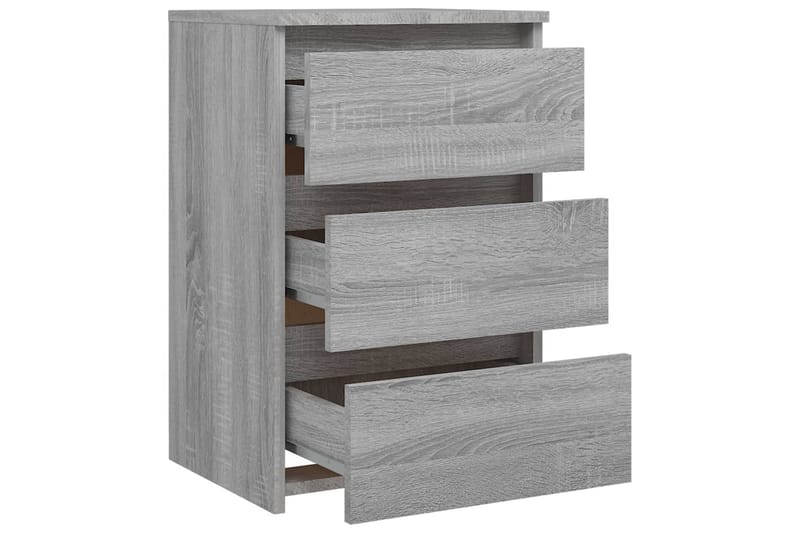 beBasic Sängbord 2 st grå sonoma 40x35x62,5 cm konstruerat trä - Grey - Möbler - Bord & matgrupper - Avlastningsbord - Sängbord & nattduksbord