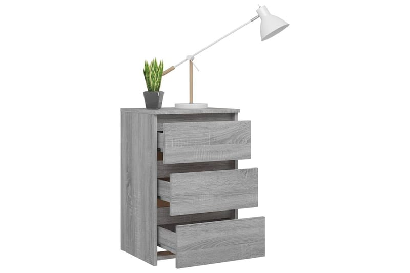 beBasic Sängbord 2 st grå sonoma 40x35x62,5 cm konstruerat trä - Grey - Möbler - Bord & matgrupper - Avlastningsbord - Sängbord & nattduksbord