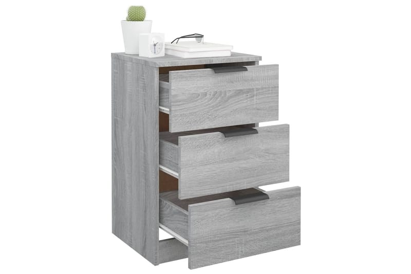 beBasic Sängbord 2 st grå sonoma 40x36x65 cm - Grey - Möbler - Bord & matgrupper - Avlastningsbord - Sängbord & nattduksbord