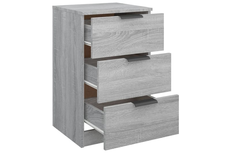 beBasic Sängbord 2 st grå sonoma 40x36x65 cm - Grey - Möbler - Bord & matgrupper - Avlastningsbord - Sängbord & nattduksbord